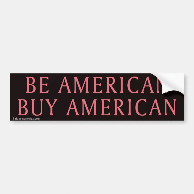 Autocollant De Voiture Be American Acheter American (Devant)