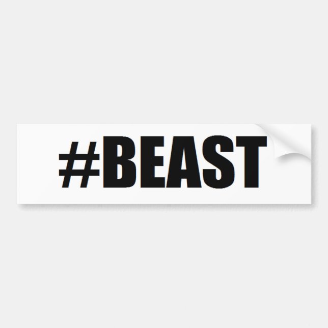 Autocollant De Voiture #beast (Devant)