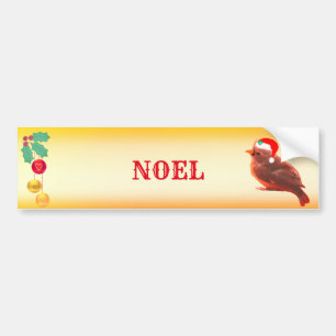 Autocollant De Voiture Beau Noel Bird