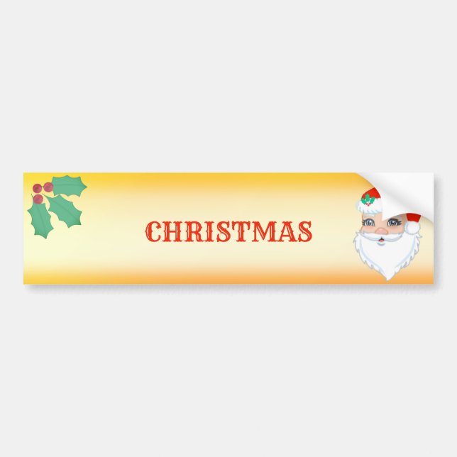 Autocollant De Voiture Beau Noël Père Noël (Devant)