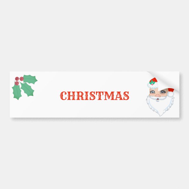 Autocollant De Voiture Beau Noël Père Noël (Devant)