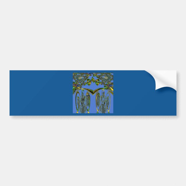 Autocollant De Voiture Beautiful Iridescent bluebirds design (Devant)