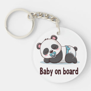 Autocollant de voiture "Bébé à bord" Panda endormi