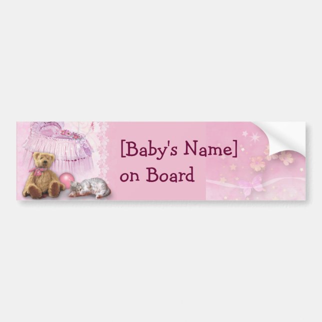 Autocollant De Voiture Bébé à bord (personnalisable) (Devant)