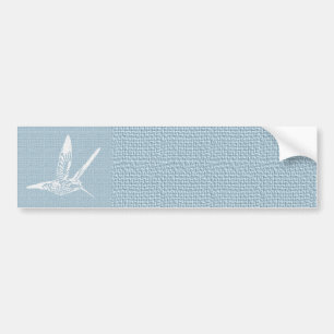Autocollant De Voiture Bébé Bleu et Blanc Élégant Colibri