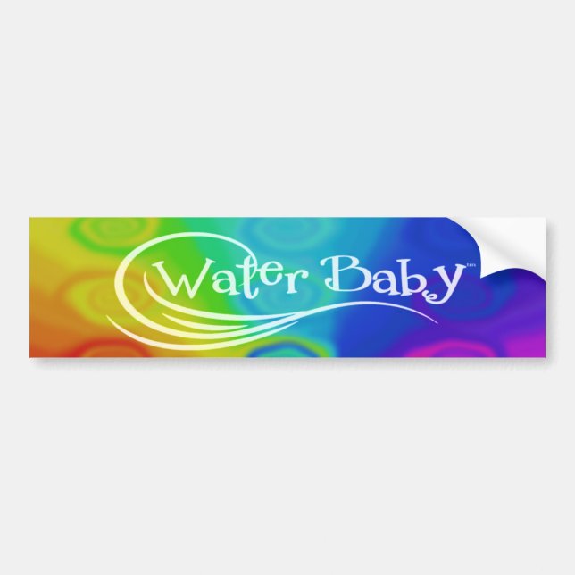 Autocollant De Voiture Bébé d'eau Rainbow Bumpersticker (Devant)