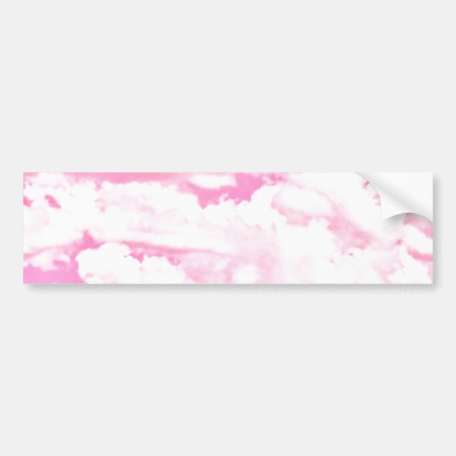 Autocollant De Voiture Bébé Rose Joyeux Nuages Décor (Devant)