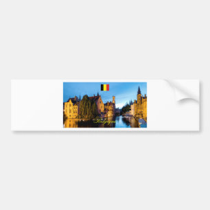 Autocollant De Voiture Belgique Medieval Bruges