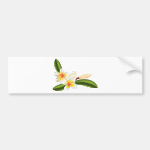 Autocollant De Voiture Belles fleurs de frangipani ou de plumeria
