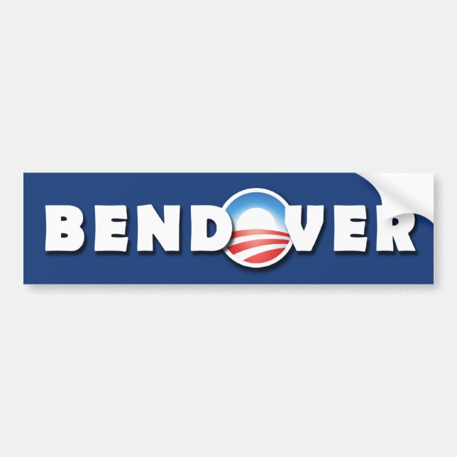 Autocollant De Voiture BENDOVER- Barack Obama - Democratic - pare-chocs (Devant)