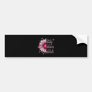 Autocollant De Voiture Béni Par Dieu - Aimé Par Jésus Tournesol Rose