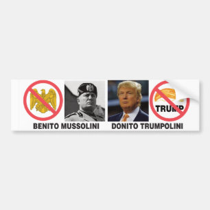 Autocollant De Voiture Benito Mussolini - Bombe de pare-chocs Donito Trum