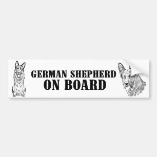 Autocollant De Voiture Berger allemand à bord