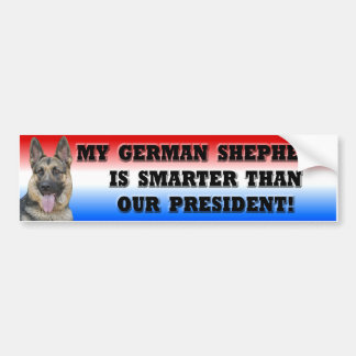 Autocollant De Voiture Berger allemand plus futé que le président