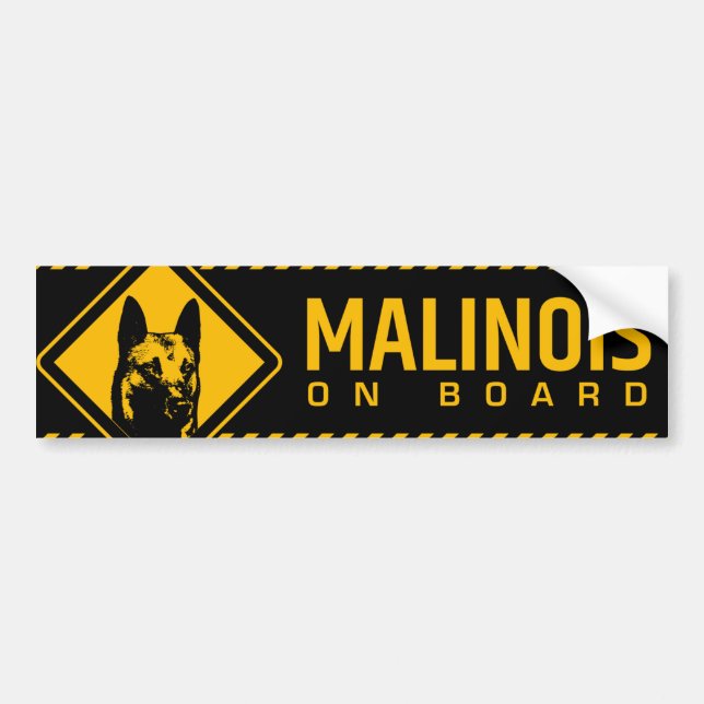 Autocollant De Voiture Berger belge - adhésif pour pare-chocs de Malinois (Devant)