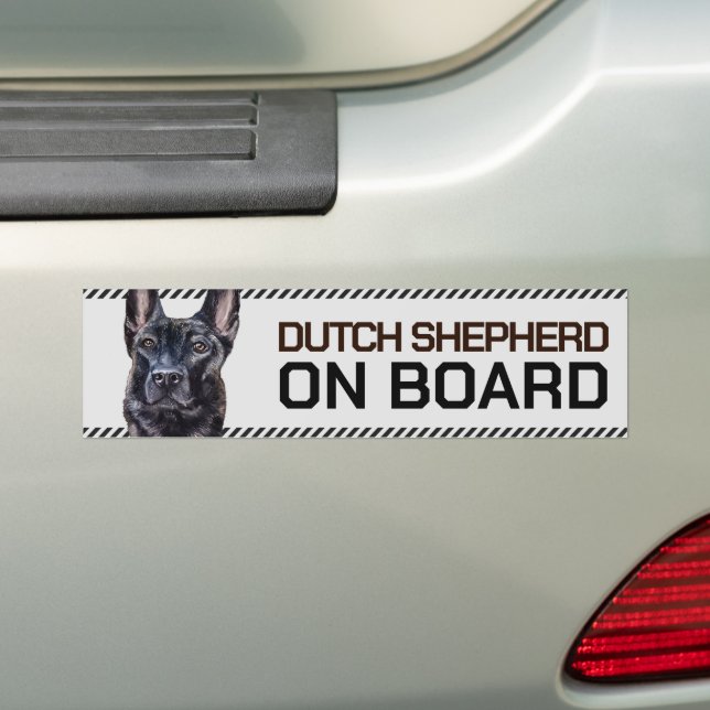 Autocollant De Voiture Berger néerlandais à bord (En voiture)