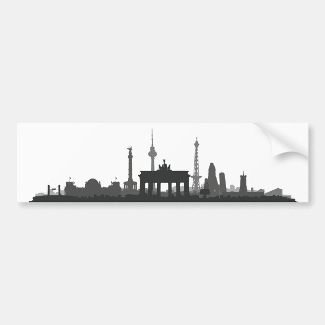 Autocollant De Voiture Berlin Skyline (Devant)