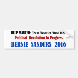Autocollant De Voiture BernieSanders : Révolution politique sur le blanc