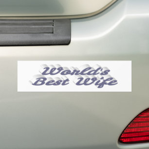 Autocollant De Voiture Best Wife gray text