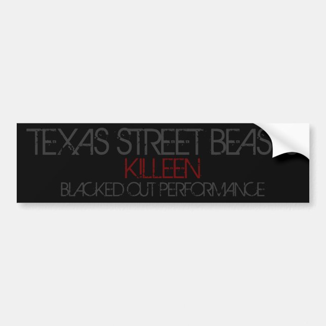Autocollant De Voiture bêtes de rue du Texas (Devant)