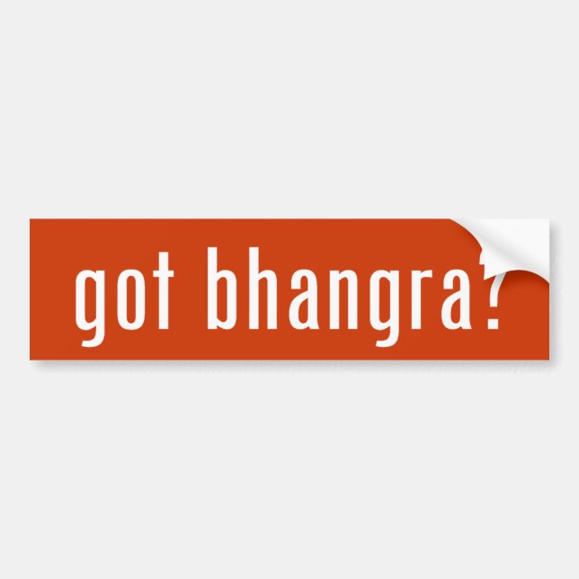 Autocollant De Voiture bhangra obtenu ? (Devant)