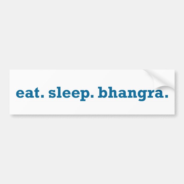 Autocollant De Voiture BHANGRA toute la journée. (Devant)