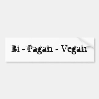 Autocollant De Voiture Bi - païen - végétalien