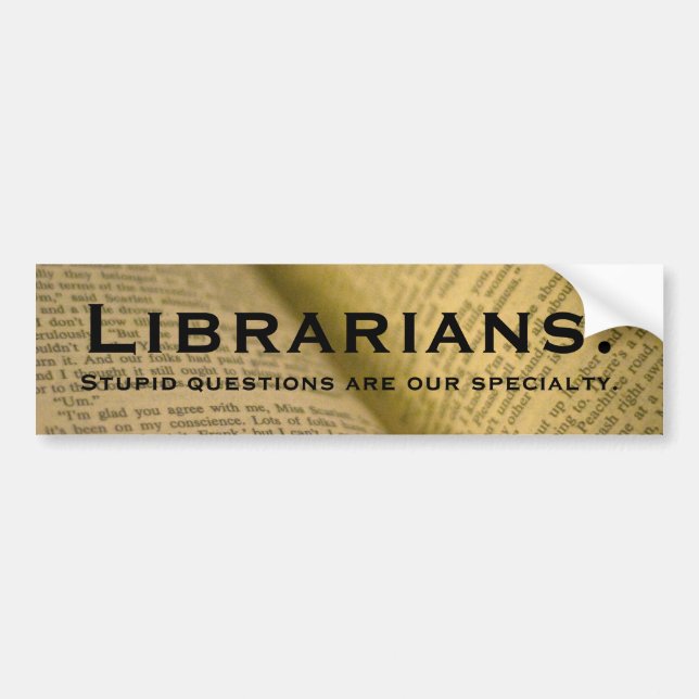 Autocollant De Voiture Bibliothécaires (Devant)