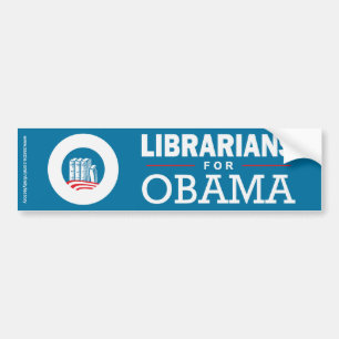 Autocollant De Voiture Bibliothécaires pour Obama