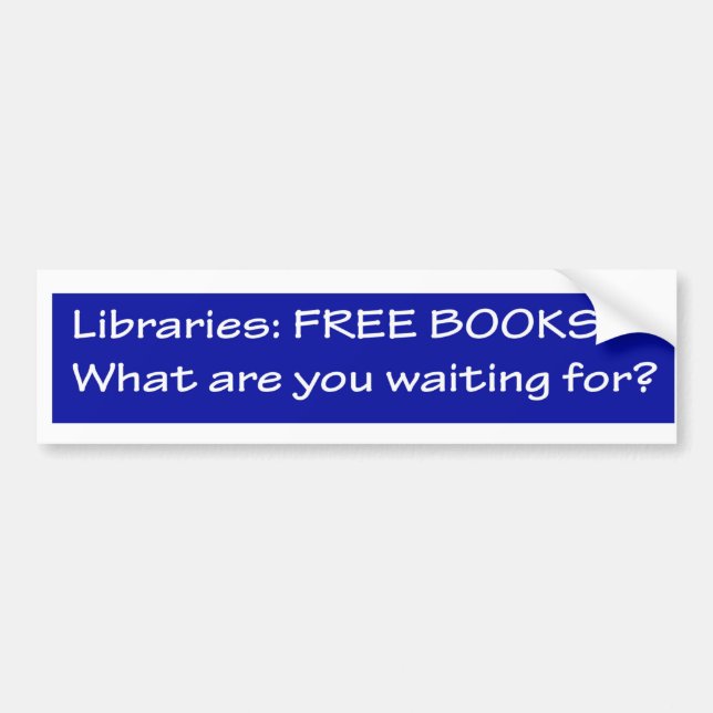 Autocollant De Voiture Bibliothèques : freebooks (Devant)