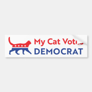 Autocollant De Voiture Biden 2020 - Mon chat vote démocrate