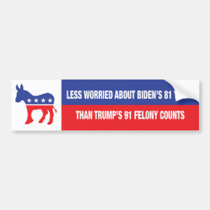 Autocollant De Voiture BIDEN 2024 Trump 91 Compte Felony