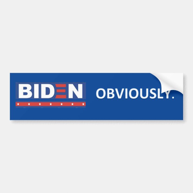 Autocollant De Voiture Biden Évidemment Bumper Sticker (Devant)