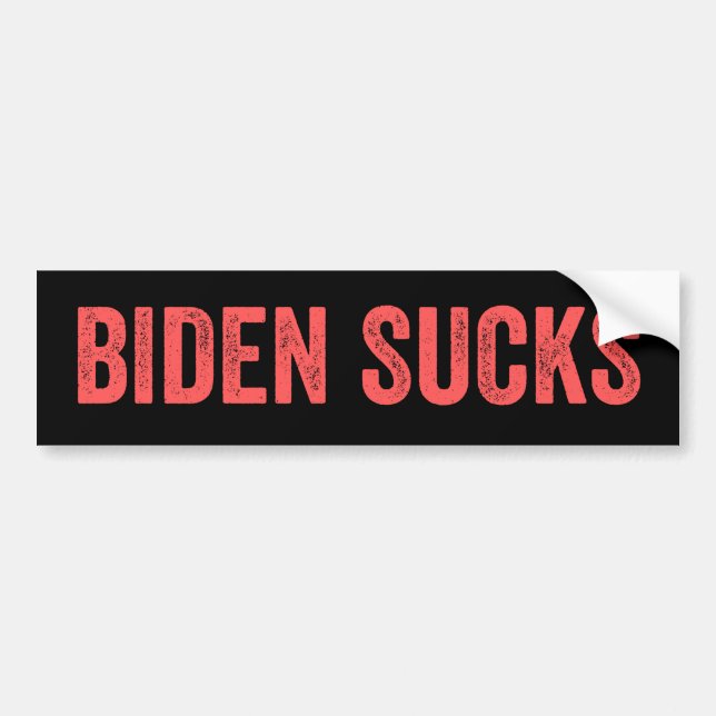 AUTOCOLLANT DE VOITURE BIDEN SUCKS (Devant)