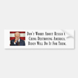 Autocollant De Voiture Biden va détruire le bumper-collant américain