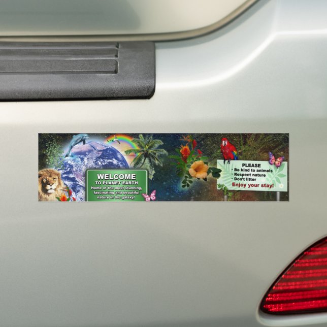 Autocollant De Voiture Bienvenue sur la planète Terre (En voiture)