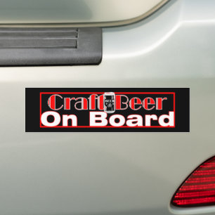 AUTOCOLLANT DE VOITURE BIÈRE D'ARTISANAT À BORD