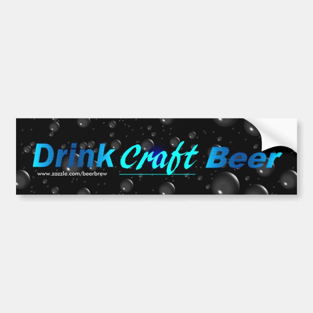 Autocollant De Voiture Bière d'artisanat - Bleu (Devant)