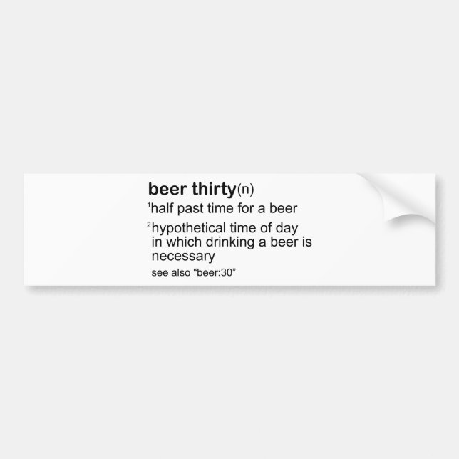 Autocollant De Voiture Bière trente (Devant)