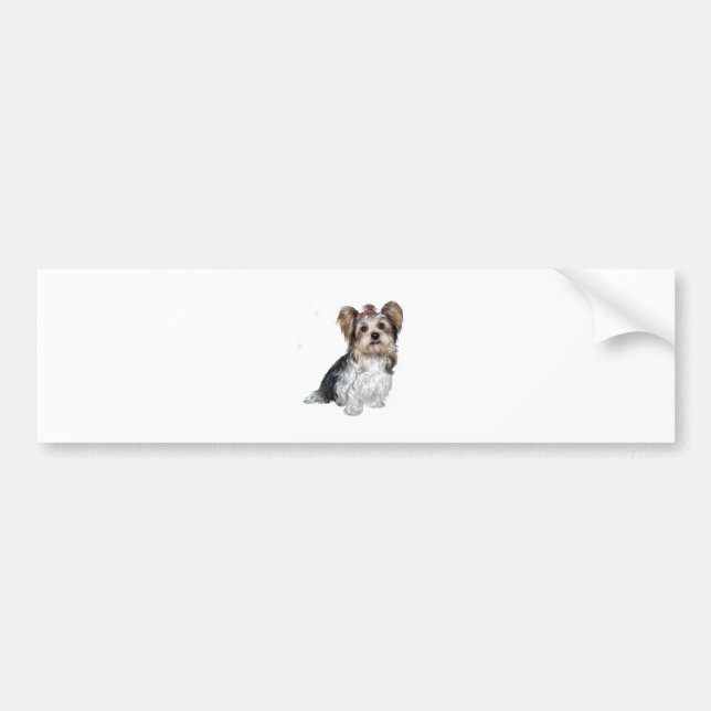 Autocollant De Voiture Biewer Yorkshire Terrier (Devant)
