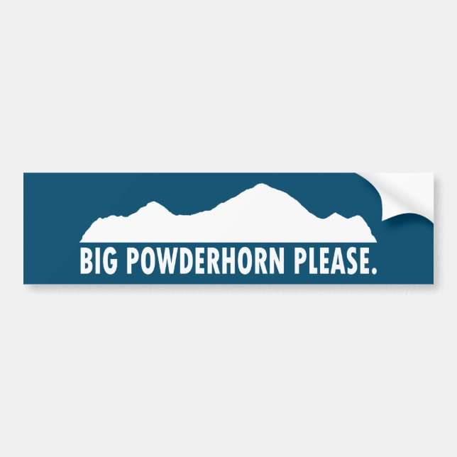 Autocollant De Voiture Big Powderhorn S'il vous plaît (Devant)