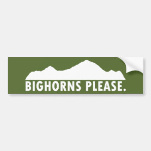 Autocollant De Voiture Bighorns S'Il Vous Plaît