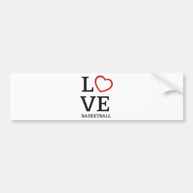 Autocollant De Voiture bigLOVE-basketball. (Devant)