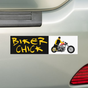 Autocollant De Voiture BIKER CHICK assise sur sa moto