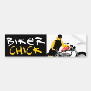Autocollant De Voiture BIKER CHICK assise sur sa moto