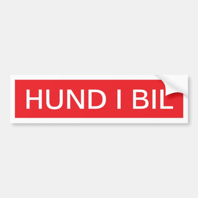 Autocollant De Voiture Bil de Hund i (Devant)