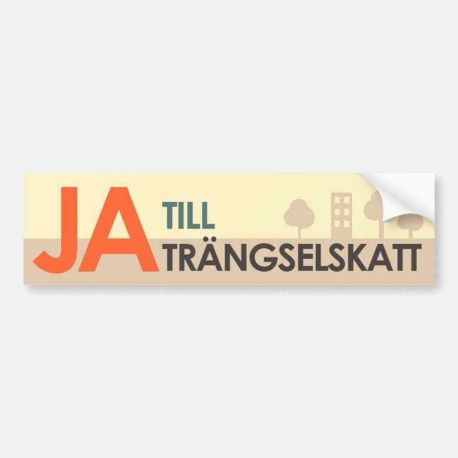 Autocollant De Voiture Bildekal - Ja till trängselskatt (Devant)
