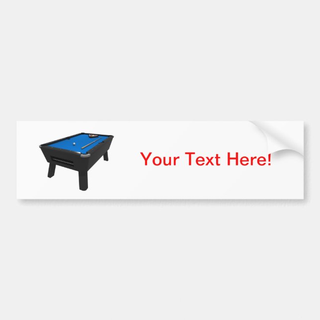 Autocollant De Voiture Billards/table de billard : Bleu senti : (Devant)