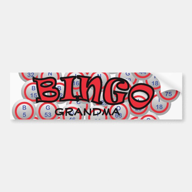 Autocollant De Voiture Bingo-test "nom" au-dessus des boules de (Devant)