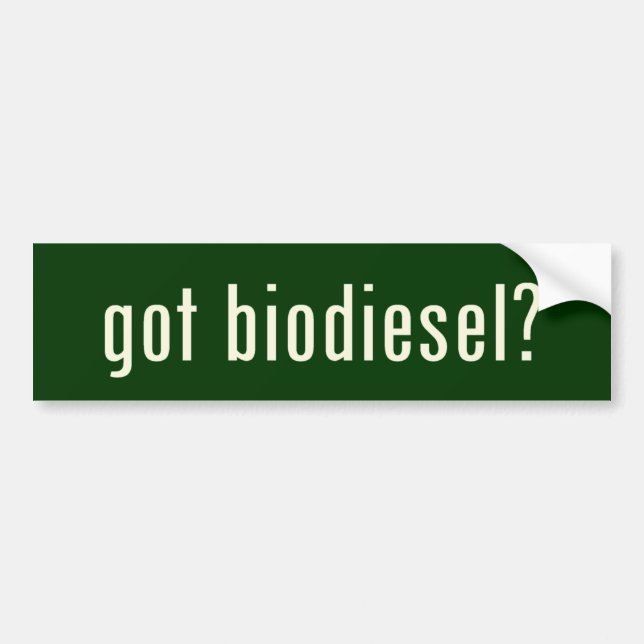 Autocollant De Voiture biodiesel obtenu ? (Devant)